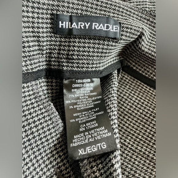 Hilary Radley Gray Houndstooth Tummy Control Pull-On Slim Pant – XL & XXL – NWT - Picture 2 of 14